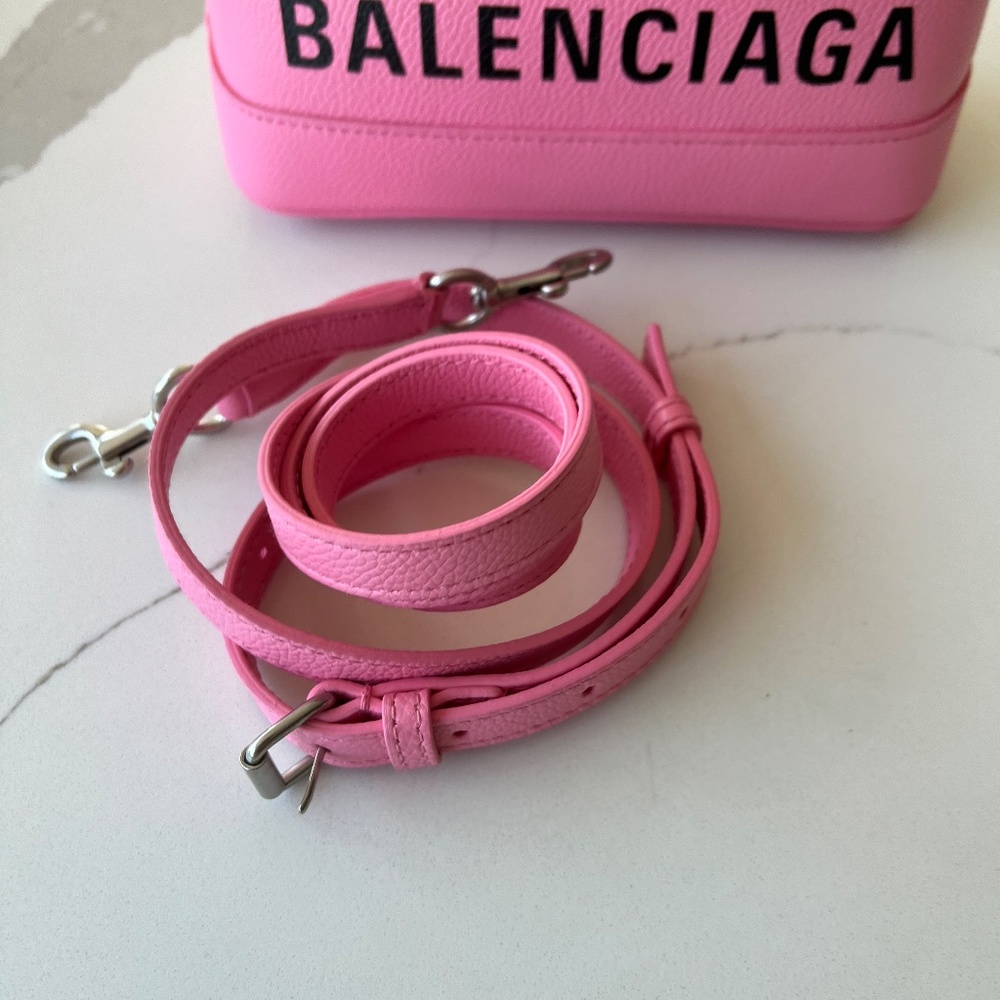 BALENCIAGA Pink Grained Calfskin XXS Ville Top Handle Bag - Picture 7 of 7
